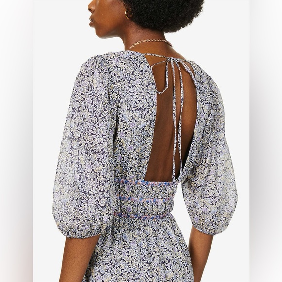 Maje Rilota Flora-Print Cotton Maxi Dress - Picture 4 of 7